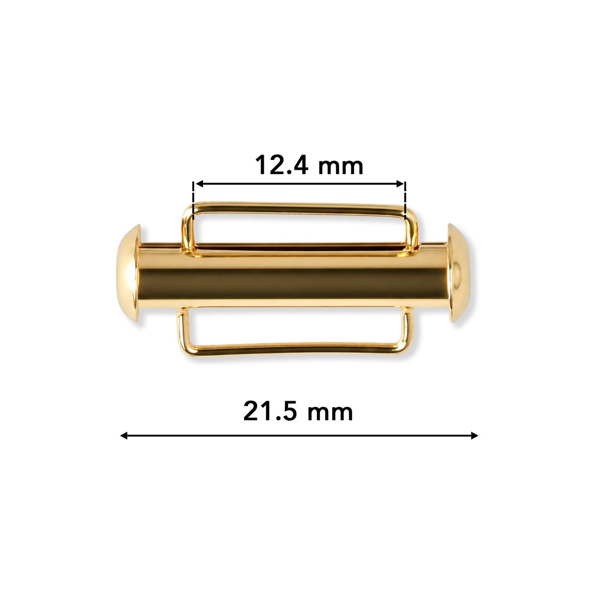 Schiebeverschluss für Webbänder 21,5 mm - vergoldet - PerlineBeads SA