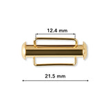 Schiebeverschluss für Webbänder 21,5 mm - vergoldet - PerlineBeads SA