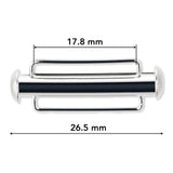 Schiebeverschluss für Webbänder 26,5 mm - versilbert - PerlineBeads SA
