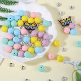 Schmetterling DIY Schmuck-Set Pastell • Silikonperlen & Strass-Spacer • Box mit 65 Teilen - PerlineBeads SA