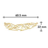 Schmuckverbinder Geometrisch Edelstahl – Farbe Gold - PerlineBeads