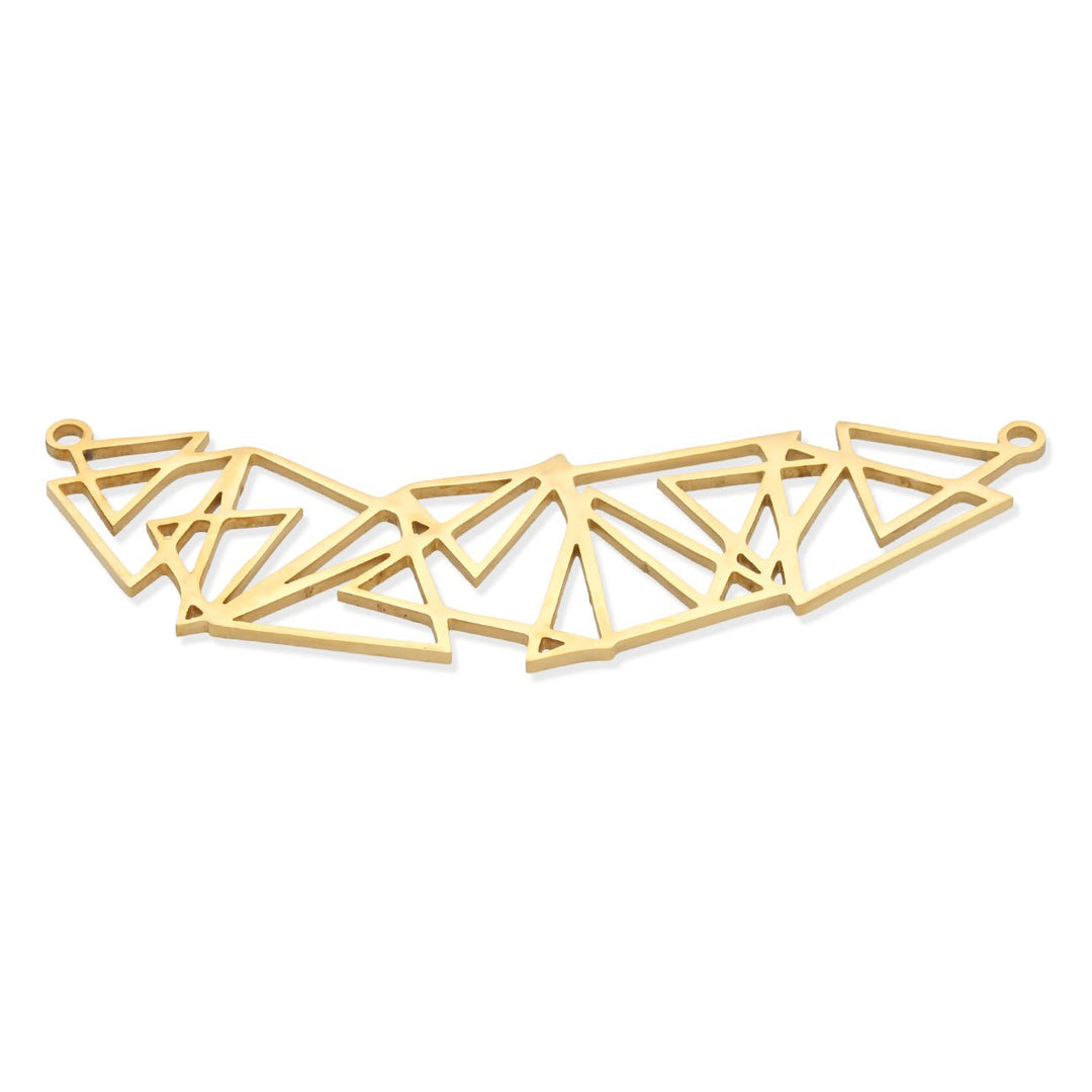 Schmuckverbinder Geometrisch Edelstahl – Farbe Gold - PerlineBeads