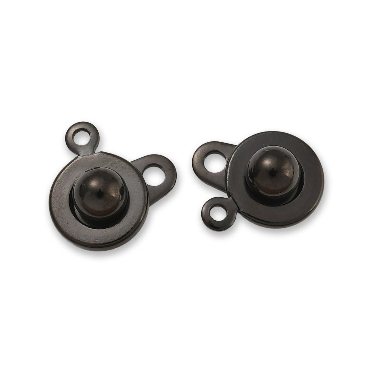 Schnappverschluss aus Edelstahl – Farbe Schwarz - PerlineBeads SA