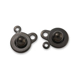 Schnappverschluss aus Edelstahl – Farbe Schwarz - PerlineBeads SA