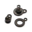 Schnappverschluss aus Edelstahl – Farbe Schwarz - PerlineBeads SA
