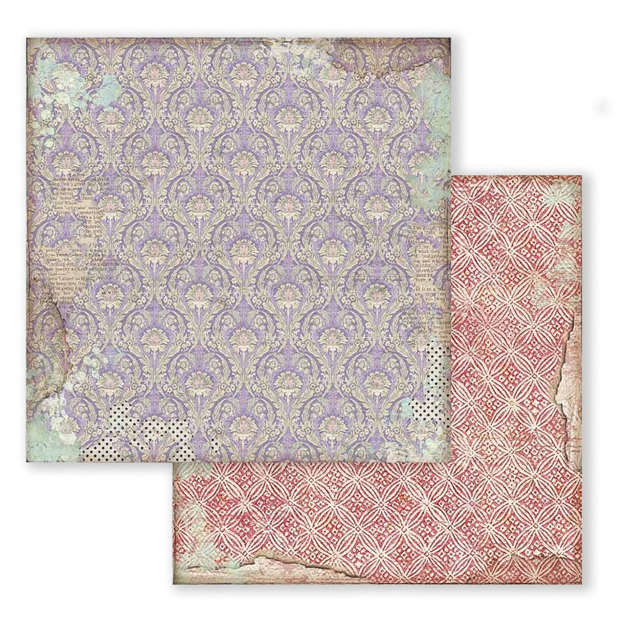 Scrapbook - Block "Alice" Backgrounds - Double Face - 10 Seiten - 20,3 x 20,3 (8x8 inch) - PerlineBeads SA