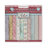Scrapbook - Block "Alice" Backgrounds - Double Face - 10 Seiten - 20,3 x 20,3 (8x8 inch) - PerlineBeads SA