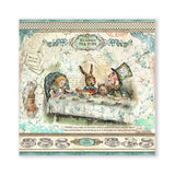 Scrapbook - Block "Alice in Wonderland" - Double Face - 10 Seiten - 30,5 x 30,5 cm (12 x 12 inch) - PerlineBeads SA