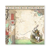 Scrapbook - Block "Alice in Wonderland" - Double Face - 10 Seiten - 30,5 x 30,5 cm (12 x 12 inch) - PerlineBeads SA