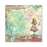 Scrapbook - Block "Alice in Wonderland" - Double Face - 10 Seiten - 30,5 x 30,5 cm (12 x 12 inch) - PerlineBeads SA