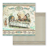 Scrapbook - Block "Alice in Wonderland" - Double Face - 10 Seiten - 30,5 x 30,5 cm (12 x 12 inch) - PerlineBeads SA