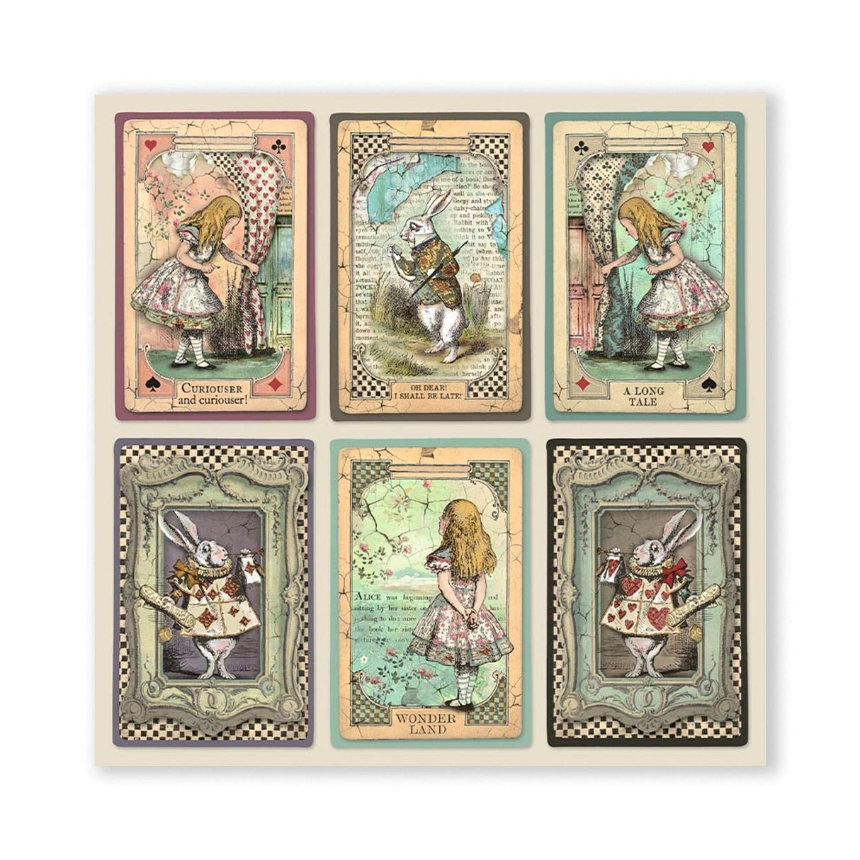 Scrapbook - Block "Alice in Wonderland" - Double Face - 10 Seiten - 30,5 x 30,5 cm (12 x 12 inch) - PerlineBeads SA