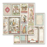Scrapbook - Block "Alice Through the Looking Glass" - Double Face - 10 Seiten - 20,3 x 20,3 (8x8 inch) - PerlineBeads SA
