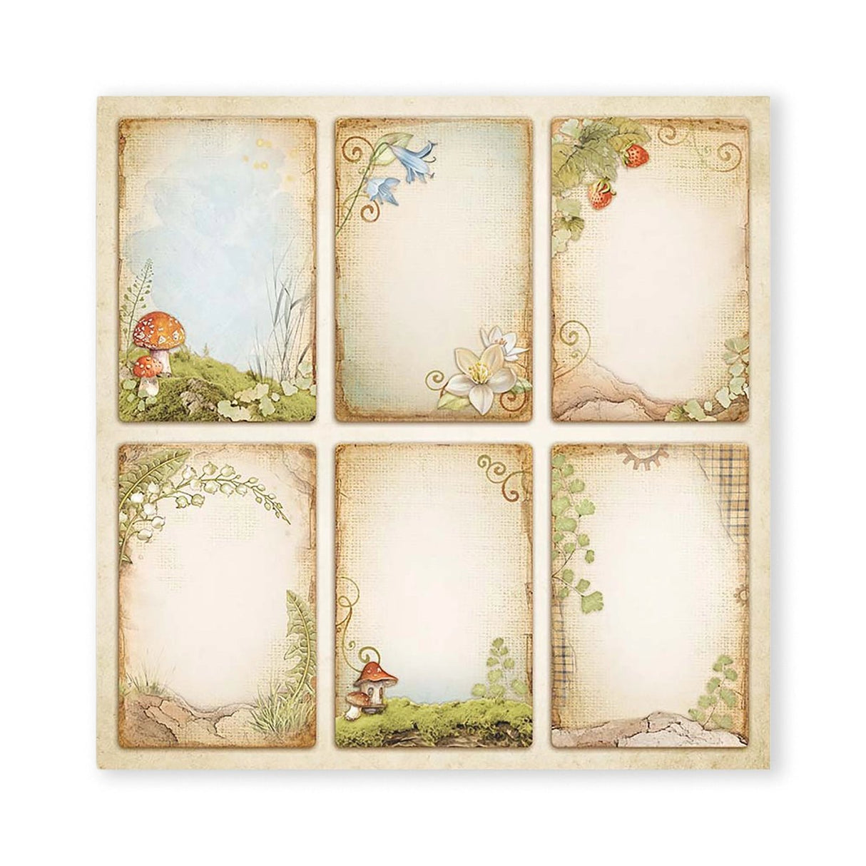 Scrapbook - Block "Hidde Grove" - Double Face - 10 Seiten - 30,5 x 30,5 cm (12 x 12 inch) - PerlineBeads SA