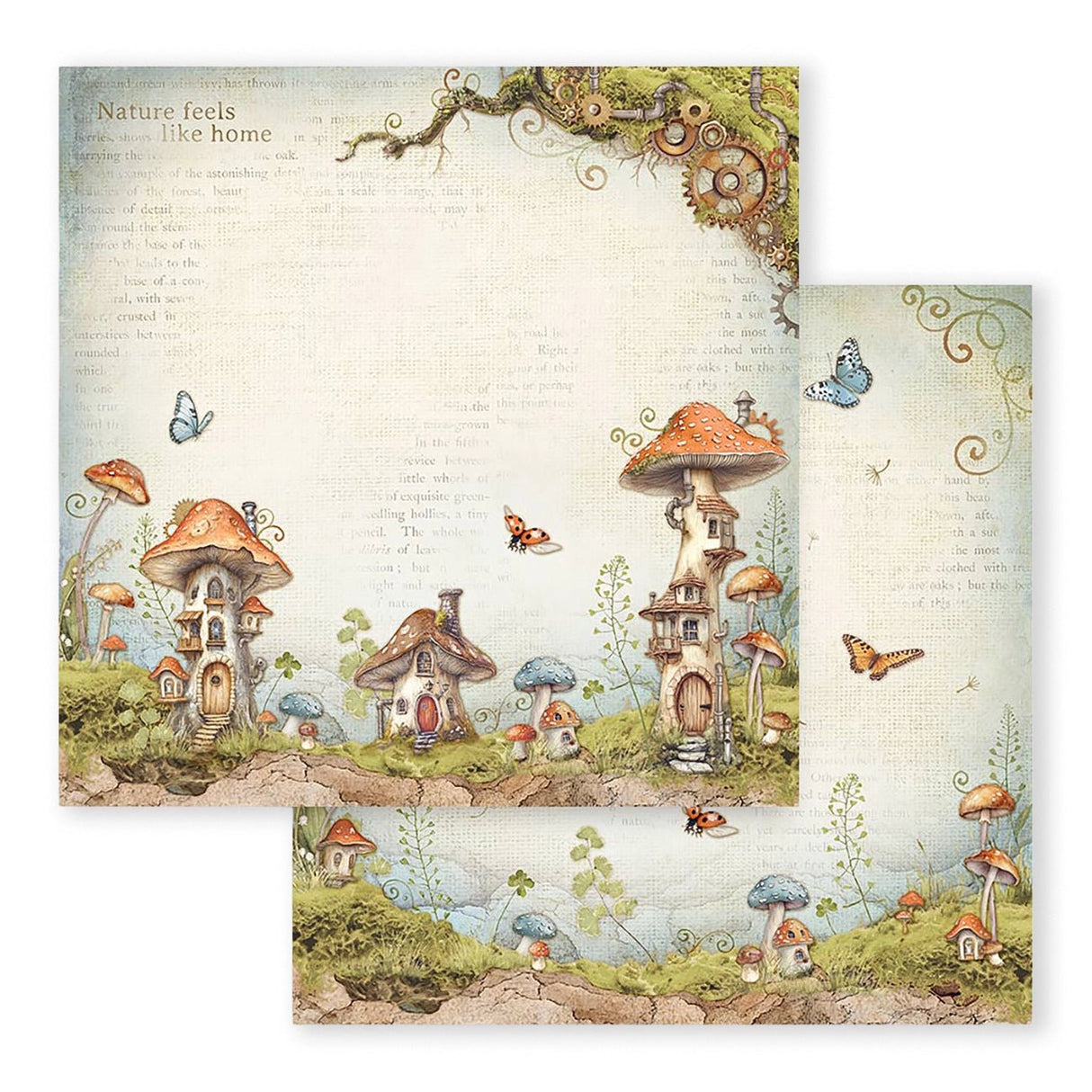 Scrapbook - Block "Hidde Grove" - Double Face - 10 Seiten - 30,5 x 30,5 cm (12 x 12 inch) - PerlineBeads SA