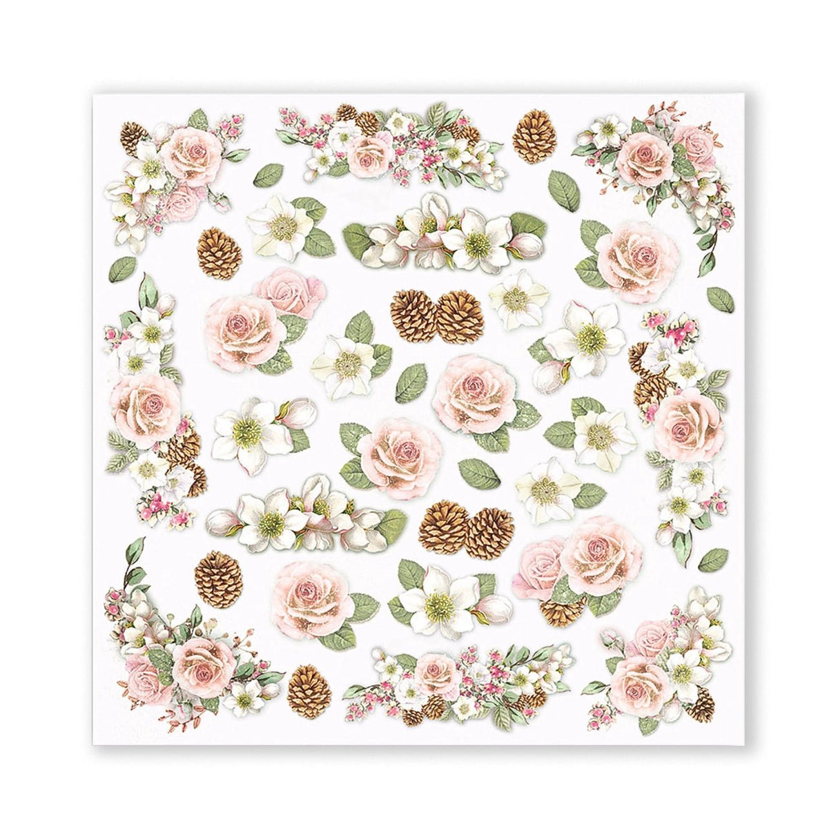 Scrapbook - Block "Roseland" - Double Face - 10 Seiten - 20,3 x 20,3 (8x8 inch) - PerlineBeads SA