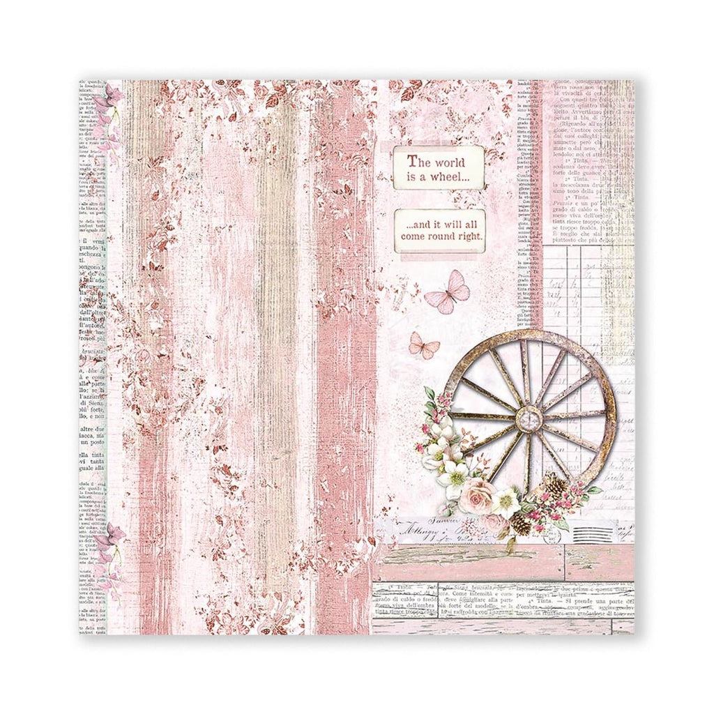 Scrapbook - Block "Roseland" - Double Face - 10 Seiten - 20,3 x 20,3 (8x8 inch) - PerlineBeads SA