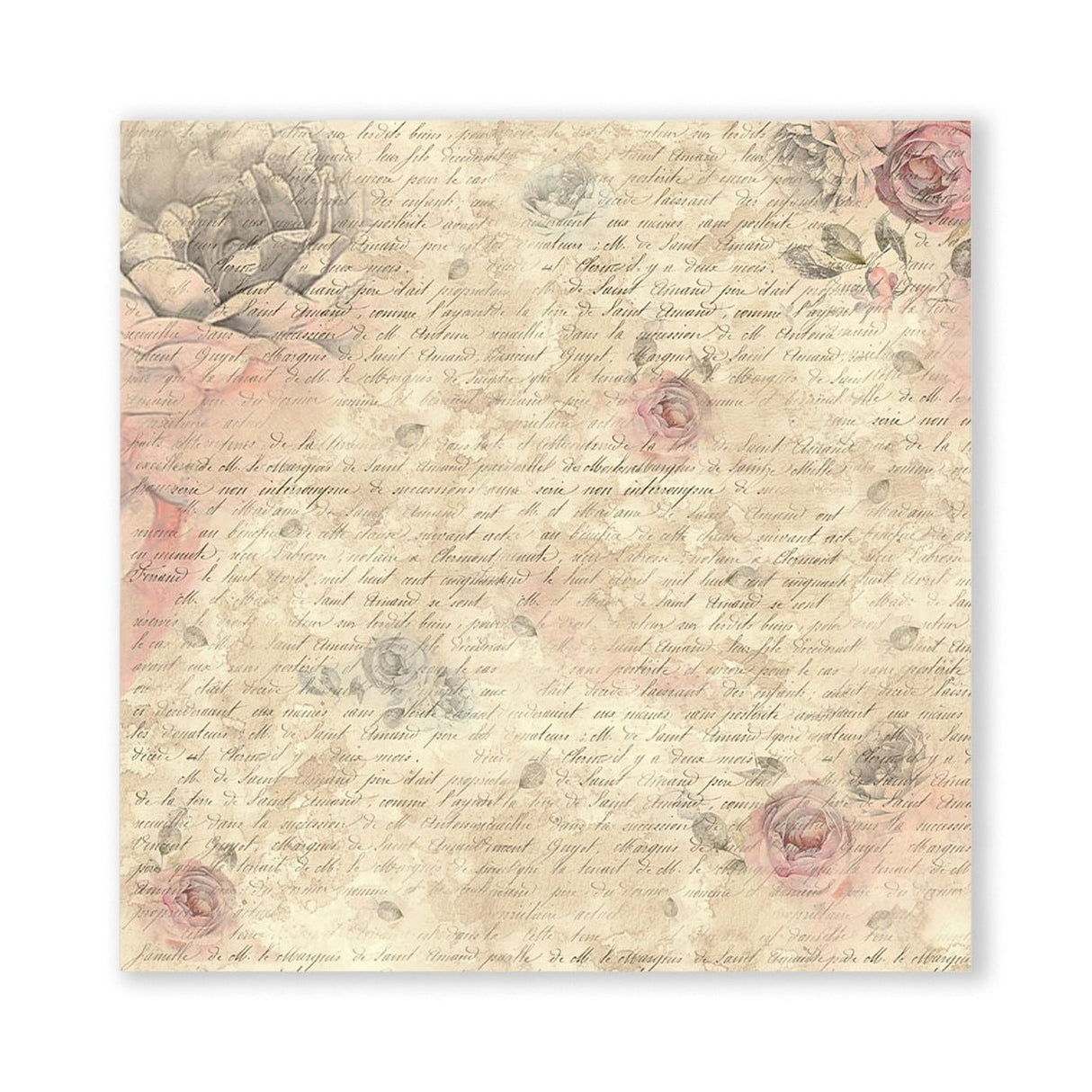 Scrapbook - Block "Shabby Rose" - Double Face - 10 Seiten - 20,3 x 20,3 (8x8 inch) - PerlineBeads SA