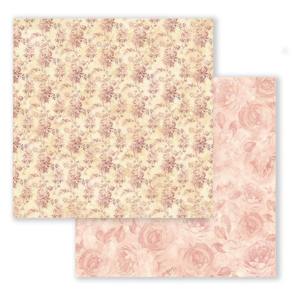 Scrapbook - Block "Shabby Rose" - Double Face - 10 Seiten - 20,3 x 20,3 (8x8 inch) - PerlineBeads SA