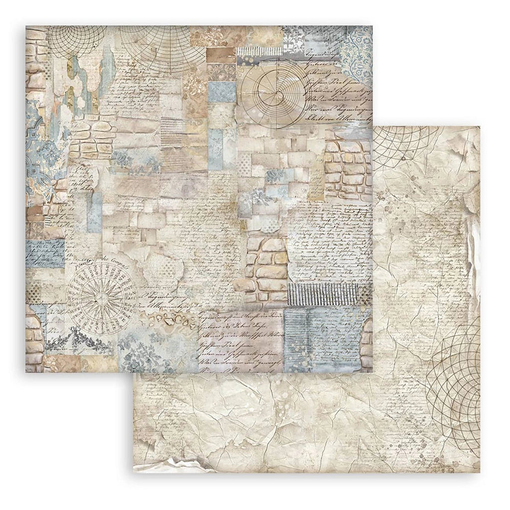 Scrapbook - Block "Silent Sea" Backgrounds - Double Face - 10 Seiten - 20,3 x 20,3 (8x8 inch) - PerlineBeads SA