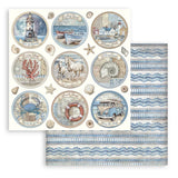 Scrapbook - Block "Silent Sea" - Double Face - 10 Seiten - 20,3 x 20,3 (8x8 inches) - PerlineBeads SA