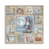 Scrapbook - Block "Silent Sea" - Double Face - 10 Seiten - 20,3 x 20,3 (8x8 inches) - PerlineBeads SA
