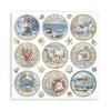 Scrapbook - Block "Silent Sea" - Double Face - 10 Seiten - 20,3 x 20,3 (8x8 inches) - PerlineBeads SA
