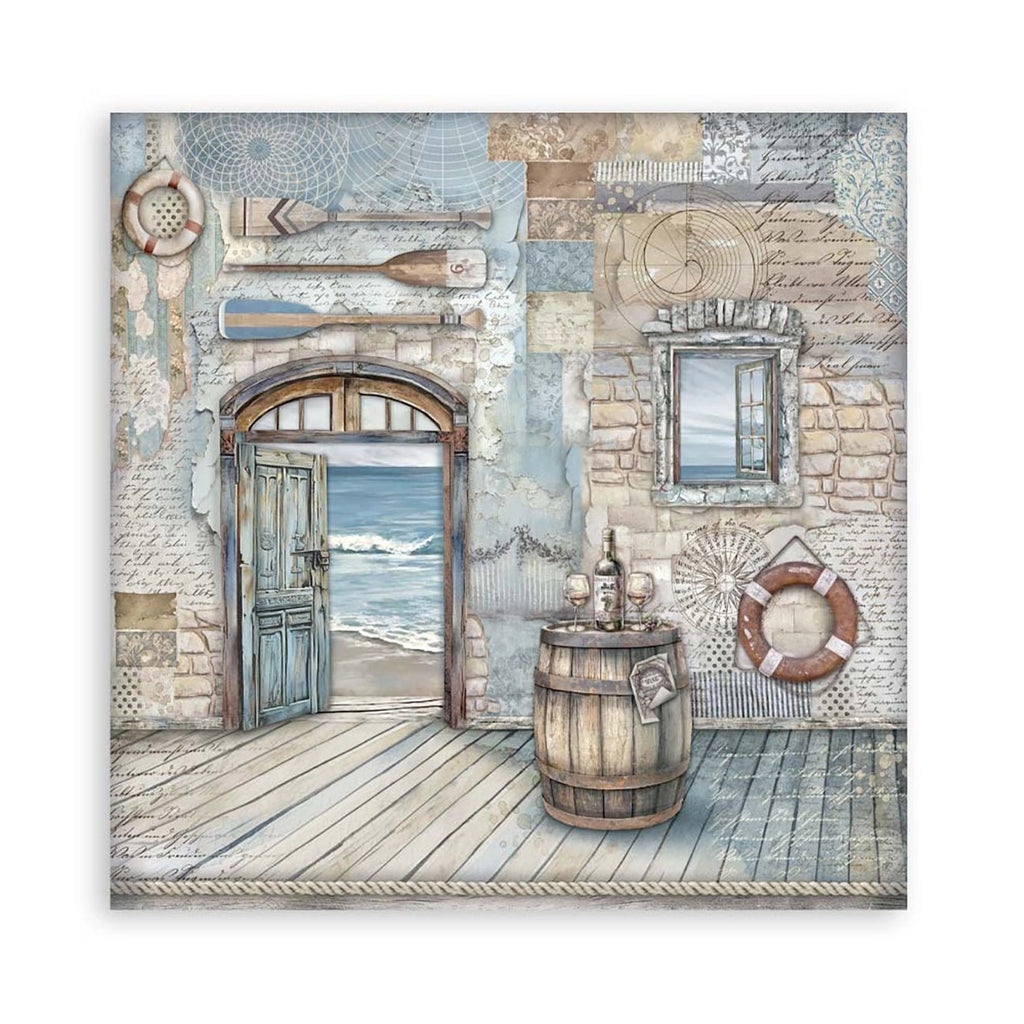 Scrapbook - Block "Silent Sea" - Double Face - 10 Seiten - 30,5 x 30,5 cm (12 x 12 inch) - PerlineBeads SA