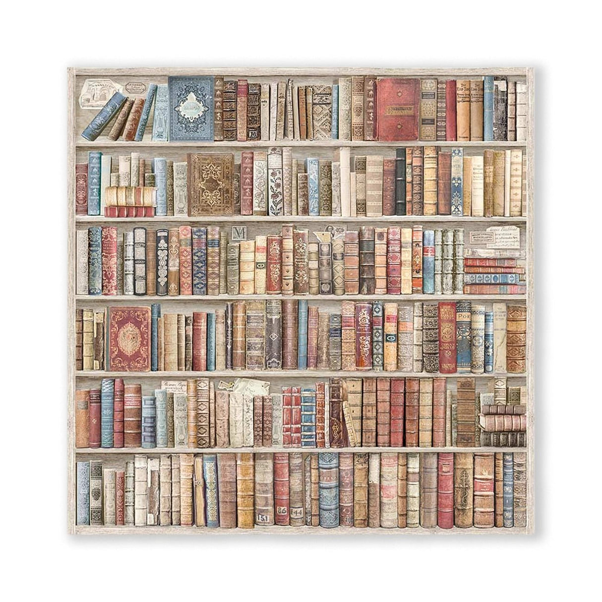 Scrapbook-Block "Vintage Library" Backgrounds - Double Face - 10 Seiten - 30,5 x 30,5 (12x12 inch) - perlinebeads.ch