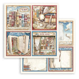 Scrapbook - Block "Vintage Library" - Double Face - 10 Seiten - 20,3 x 20,3 (8x8 inch) - PerlineBeads SA