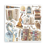 Scrapbook - Block "Vintage Library" - Double Face - 10 Seiten - 20,3 x 20,3 (8x8 inch) - PerlineBeads SA