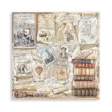 Scrapbook - Block "Vintage Library" - Double Face - 10 Seiten - 20,3 x 20,3 (8x8 inch) - PerlineBeads SA