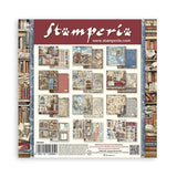 Scrapbook - Block "Vintage Library" - Double Face - 10 Seiten - 20,3 x 20,3 (8x8 inch) - PerlineBeads SA