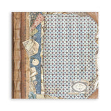 Scrapbook - Block "Vintage Library" - Double Face - 10 Seiten - 30,5 x 30,5 cm (12 x 12 inch) - PerlineBeads SA