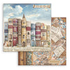 Scrapbook - Block "Vintage Library" - Double Face - 10 Seiten - 30,5 x 30,5 cm (12 x 12 inch) - PerlineBeads SA