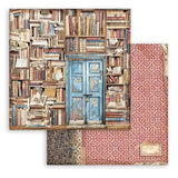 Scrapbook - Block "Vintage Library" - Double Face - 10 Seiten - 30,5 x 30,5 cm (12 x 12 inch) - PerlineBeads SA