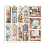 Scrapbook - Block "Vintage Library" - Double Face - 10 Seiten - 30,5 x 30,5 cm (12 x 12 inch) - PerlineBeads SA