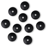 Silikon-Perle Rondelle • Schwarz, 12x6-7mm - PerlineBeads SA