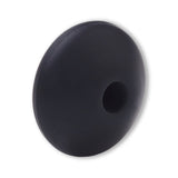 Silikon-Perle Rondelle • Schwarz, 12x6-7mm - PerlineBeads SA