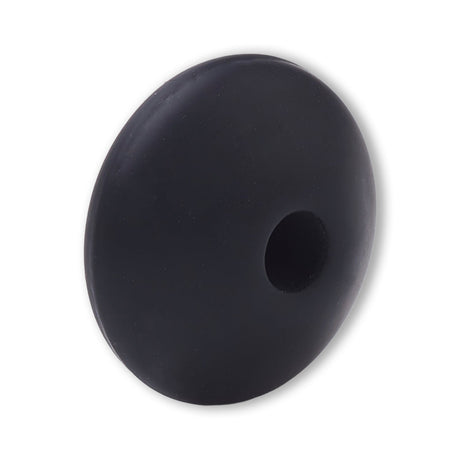 Silikon-Perle Rondelle • Schwarz, 12x6-7mm - PerlineBeads SA