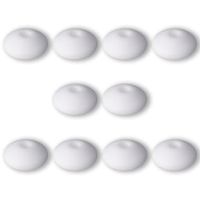 Silikon-Perle Rondelle • Weiss, 12x6-7mm - PerlineBeads SA