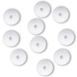 Silikon-Perle Rondelle • Weiss, 12x6-7mm - PerlineBeads SA
