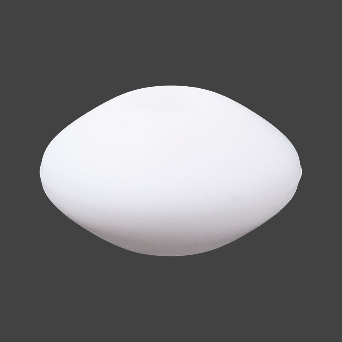Silikon-Perle Rondelle • Weiss, 12x6-7mm - PerlineBeads SA