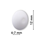 Silikon-Perle Rondelle • Weiss, 12x6-7mm - PerlineBeads SA
