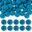 Silikon-Perle Rund • Cadet Blue, 15mm - PerlineBeads SA