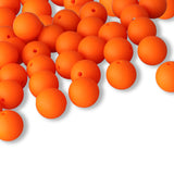 Silikon-Perle Rund • Orange, 15mm - PerlineBeads SA