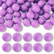 Silikon-Perle Rund • Violett, 15mm - PerlineBeads SA