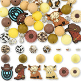 Silikon-Perlen Set • 50 Stück • 19 Cowboy-Motive - PerlineBeads SA