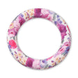 Silikon-Ring Blumenmuster • für Schlüsselanhänger & Taschencharms - PerlineBeads SA