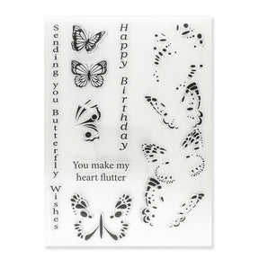 Silikon - Stempel "Butterfly Wishes" - PerlineBeads SA